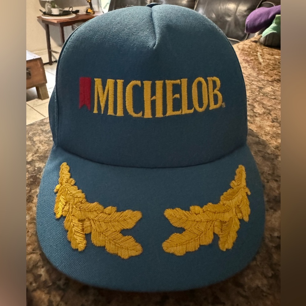 Vintage Michelob beer trucker snap back western hat